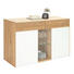 SIDEBOARD 128,2/83,4/52,1 cm - Eichefarben/Silberfarben, Natur, Glas/Holz (128,2/83,4/52,1cm) - Voglauer SIDEBOARD 128,2/83,4/52,1 cm - Eichefarben/Silberfarben, Natur, Glas/Holz (128,2/83,4/52,1cm) - Voglauer