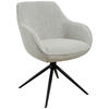 ARMLEHNSTUHL  in Eisen Leinenoptik  - Beige/Schwarz, Design, Textil/Metall (64/84/61cm) - Novel