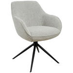 ARMLEHNSTUHL  in Eisen Leinenoptik  - Beige/Schwarz, Design, Textil/Metall (61/82/65cm) - Novel