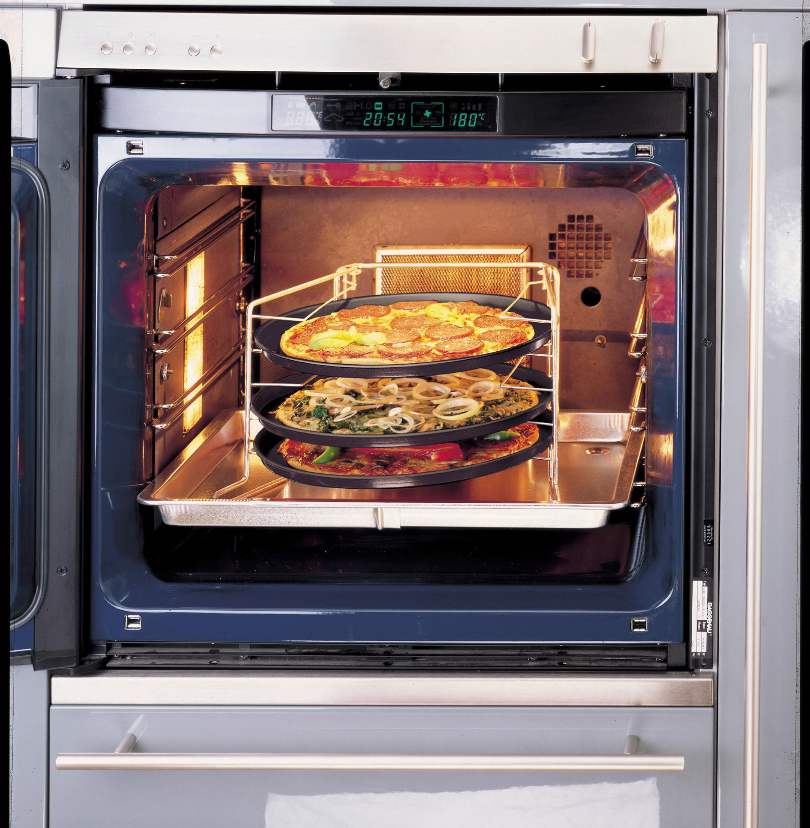Pizzabackblech-Set, 4-tlg. - Schwarz, Metall (29/1,5cm) - Zenker