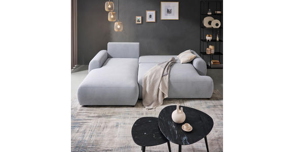 ECKSOFA Grau Webstoff  - Schwarz/Grau, MODERN, Kunststoff/Textil (175/265cm) - Carryhome