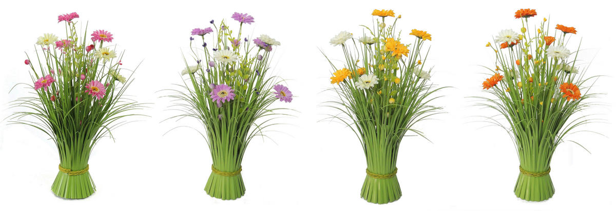 DEKOR FŰ - lila/sárga, Lifestyle, műanyag/fém (40cm)