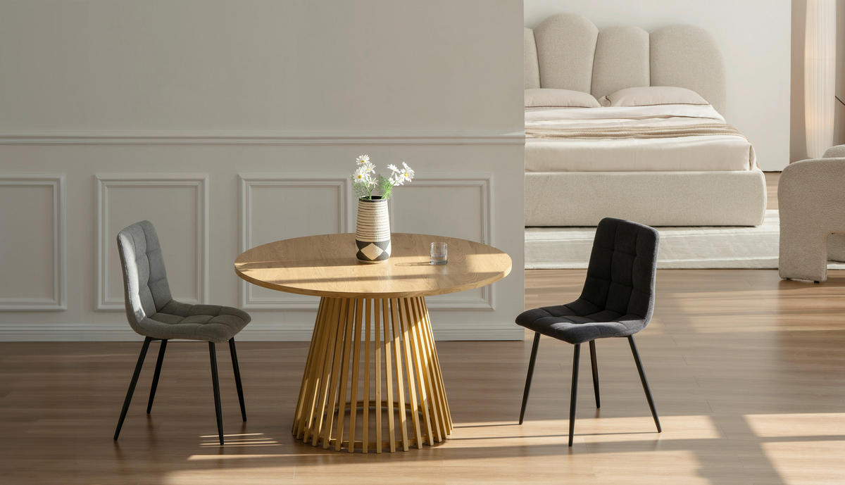 STOL S ŠTIRIMI NOGAMI, les, kovina, tekstil črna  - črna, Konvencionalno, kovina/tekstil (45/88/55cm) - P & B