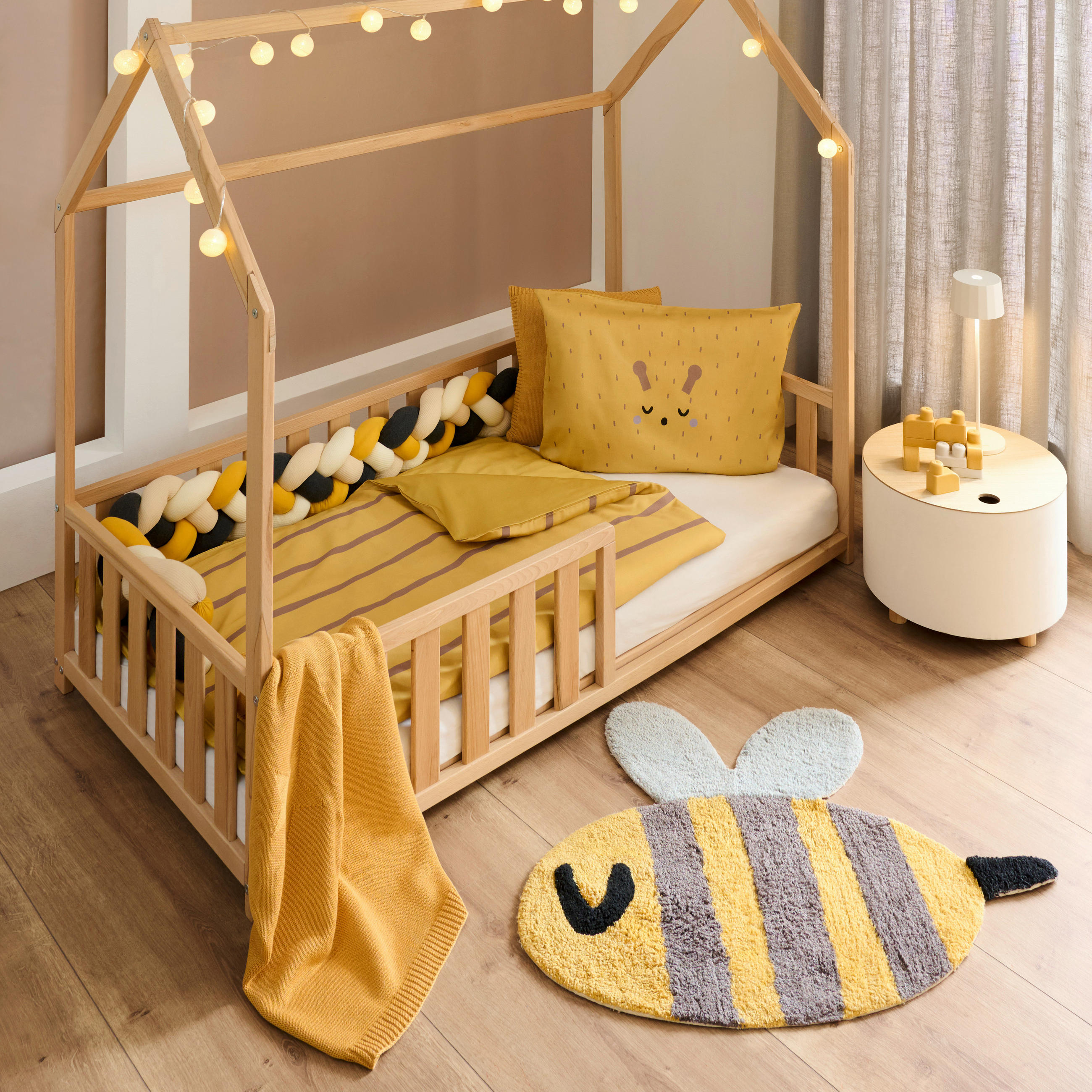 POVLEČENÍ PRO MIMINKO 100/135 cm  - hnědá/žlutá, Trend, textil (100/135cm) - Patinio