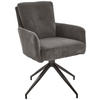 ARMLEHNSTUHL  in Eisen Cord  - Schwarz/Grau, Design, Textil/Metall (60/90/68cm) - Valdera