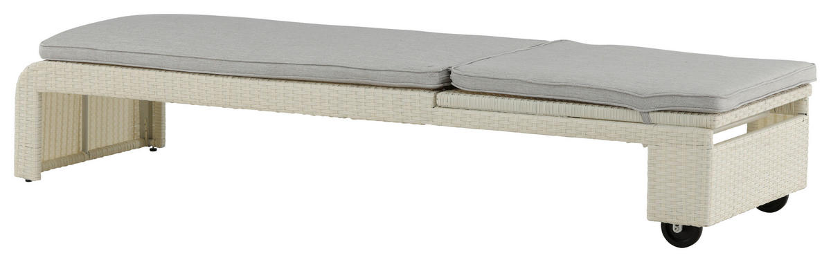 SONNENLIEGE 60/32/196 cm  - Weiß, KONVENTIONELL, Kunststoff (60/32/196cm) - Gardenson