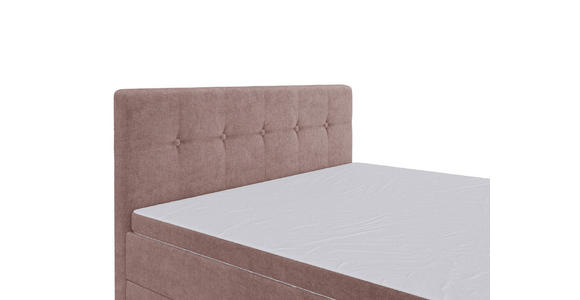 BOXSPRINGBETT 140/200 cm in Hellrot - Hellrot/Schwarz, KONVENTIONELL, Kunststoff/Textil (140/200cm) - Carryhome