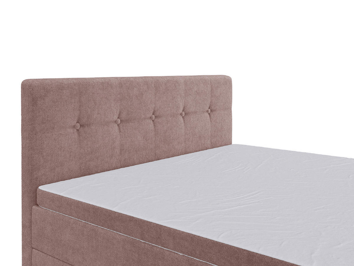 BOXSPRINGBETT 140/200 cm  in Hellrot  - Hellrot/Schwarz, Konventionell, Kunststoff/Textil (140/200cm) - Carryhome