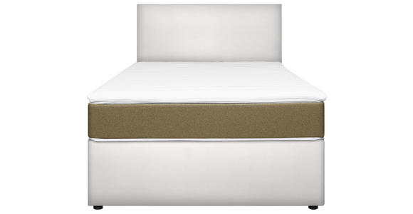 BOXBETT 120/200 cm  in Gelb, Weiß  - Gelb/Weiß, KONVENTIONELL, Holz/Holzwerkstoff (120/200cm) - Carryhome