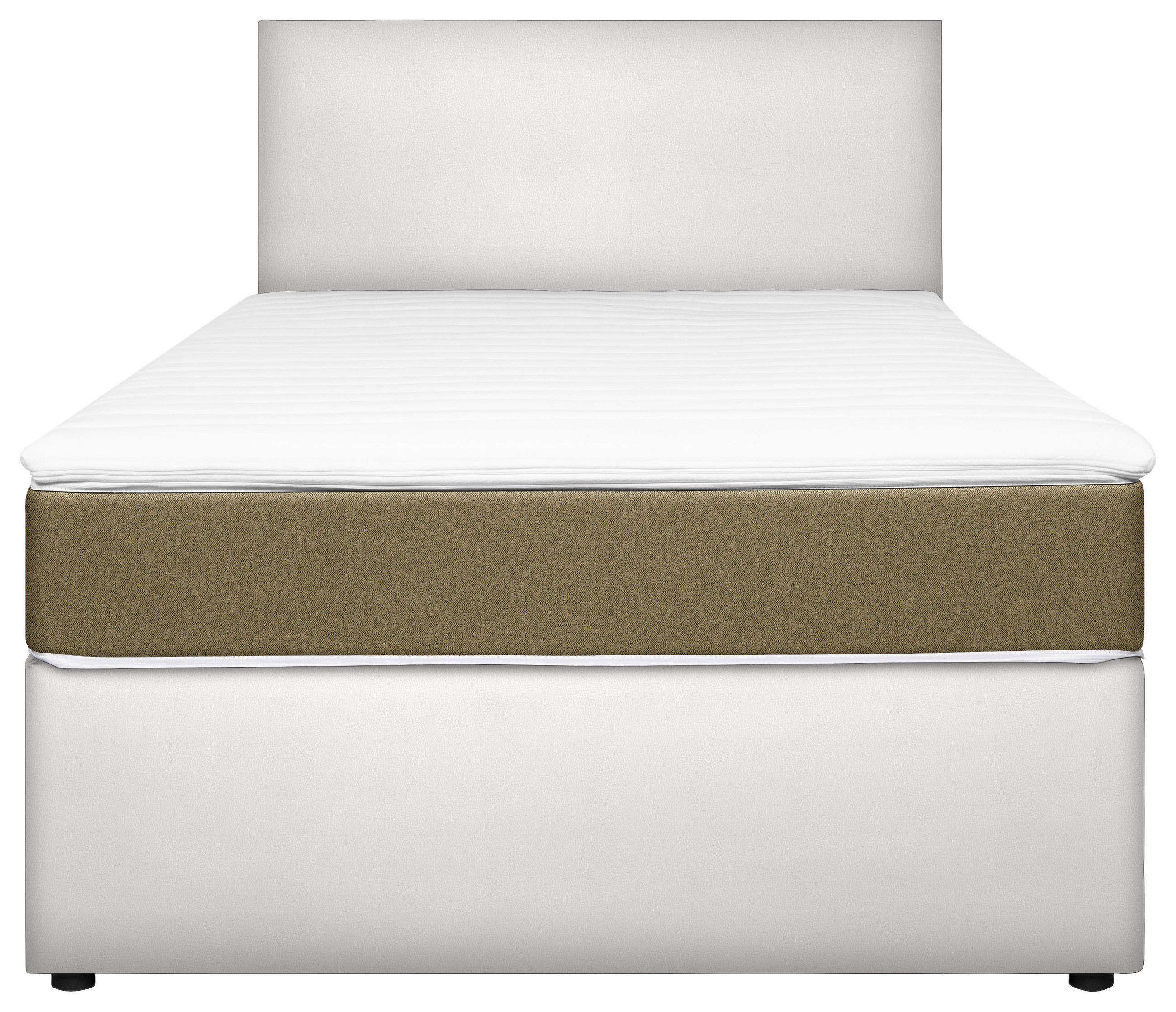 BOXBETT 120/200 cm  in Gelb, Weiß  - Gelb/Weiß, KONVENTIONELL, Holz/Holzwerkstoff (120/200cm) - MID.YOU