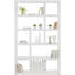 REGAL in Weiß - Alufarben/Weiß, Design, Holzwerkstoff/Kunststoff (123/203/35cm) REGAL in Weiß - Alufarben/Weiß, Design, Holzwerkstoff/Kunststoff (123/203/35cm)