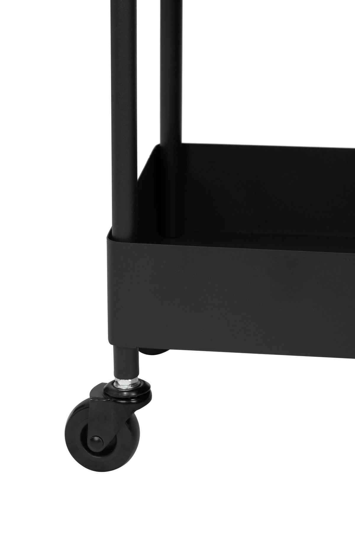 SERVIERWAGEN Schwarz  - Schwarz, MODERN, Metall (40/90/22cm) - PBJ