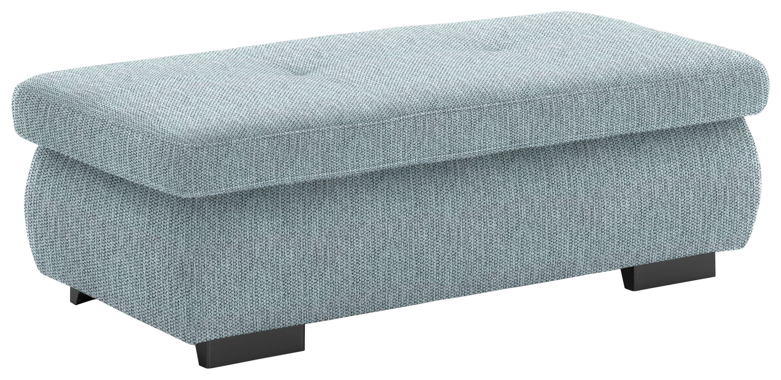 HOCKER in Textil Türkis  - Türkis/Schwarz, Design, Textil/Metall (138/44/67cm) - Beldomo Style