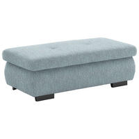 HOCKER in Textil Türkis  - Türkis/Schwarz, Design, Textil/Metall (138/44/67cm) - Beldomo Style