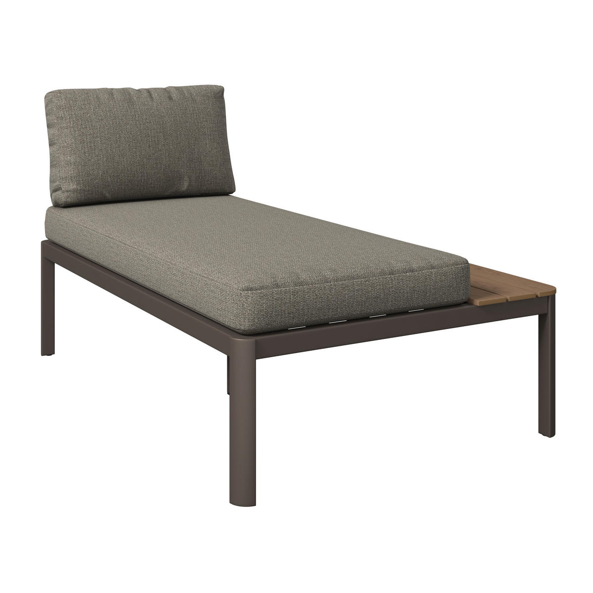 LOUNGEBETT  - Taupe/Naturfarben, Design, Kunststoff/Textil (99/83/151cm) - Amatio