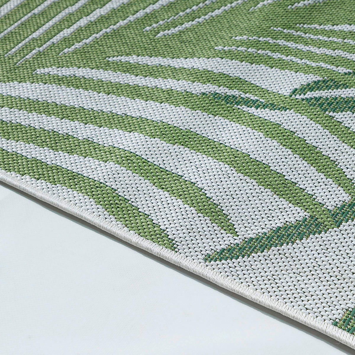 OUTDOORTEPPICH für Terrasse und Balkon 140/200 cm Regina Palme Grün  - Grün, Design, Textil (140/200cm) - Ambia Garden