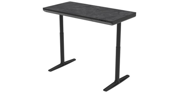 SCHREIBTISCH 140/70/73-118 cm  in Schwarz  - Schwarz, Design, Holzwerkstoff/Kunststoff (140/70/73-118cm) - Novel