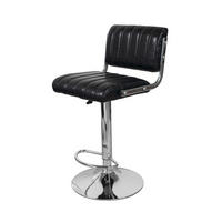 BARHOCKER-SET Schwarz Sitzfläche 360° drehbar, abwischbar  - Schwarz, MODERN, Metall (51,5/109/43cm) - Kayoom