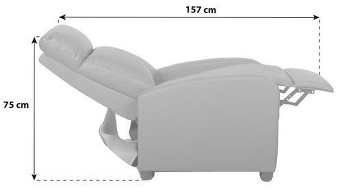 FOTELJA ZA GLEDANJE TELEVIZORA 69/75-100,5/87-157 cm , siva  - siva/crna, Moderno, tekstil (69/75-100,5/87-157cm) - Ti'me