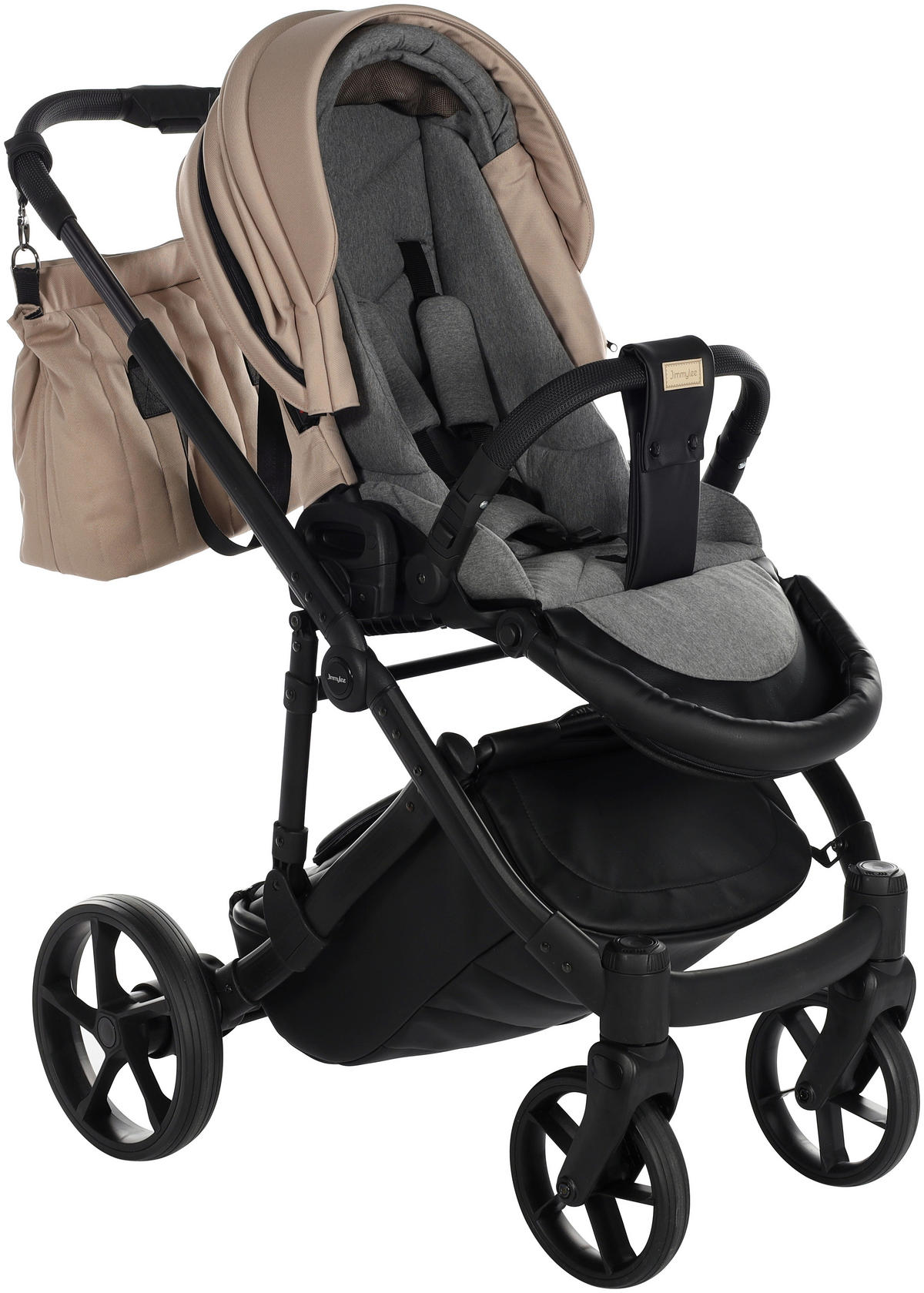 BARNVAGNSSET Easy Compact  - beige/svart, Basics, metall/textil (108/61/96cm) - Jimmylee