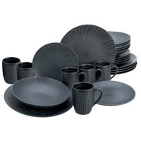 KOMBISERVICE 24-teilig 6 Personen Anthrazit Vesuvio Schwarz  - Anthrazit, Keramik - Creatable