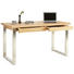 SCHREIBTISCH - Edelstahlfarben/Eichefarben, Natur, Holz/Metall (140/76/67cm) - Linea Natura SCHREIBTISCH - Edelstahlfarben/Eichefarben, Natur, Holz/Metall (140/76/67cm) - Linea Natura