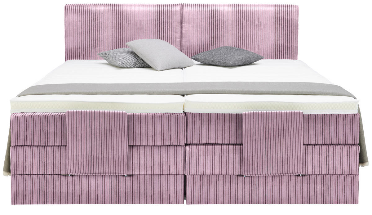 BOXSPRINGBETT 160/200 cm  in Lila  - Lila/Schwarz, Design, Kunststoff/Textil (160/200cm) - Hom`in