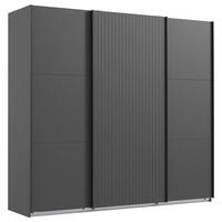 SCHWEBETÜRENSCHRANK 250/216/65 cm 3-türig Graphitfarben  - Graphitfarben, MODERN, Holzwerkstoff (250/216/65cm) - MID.YOU