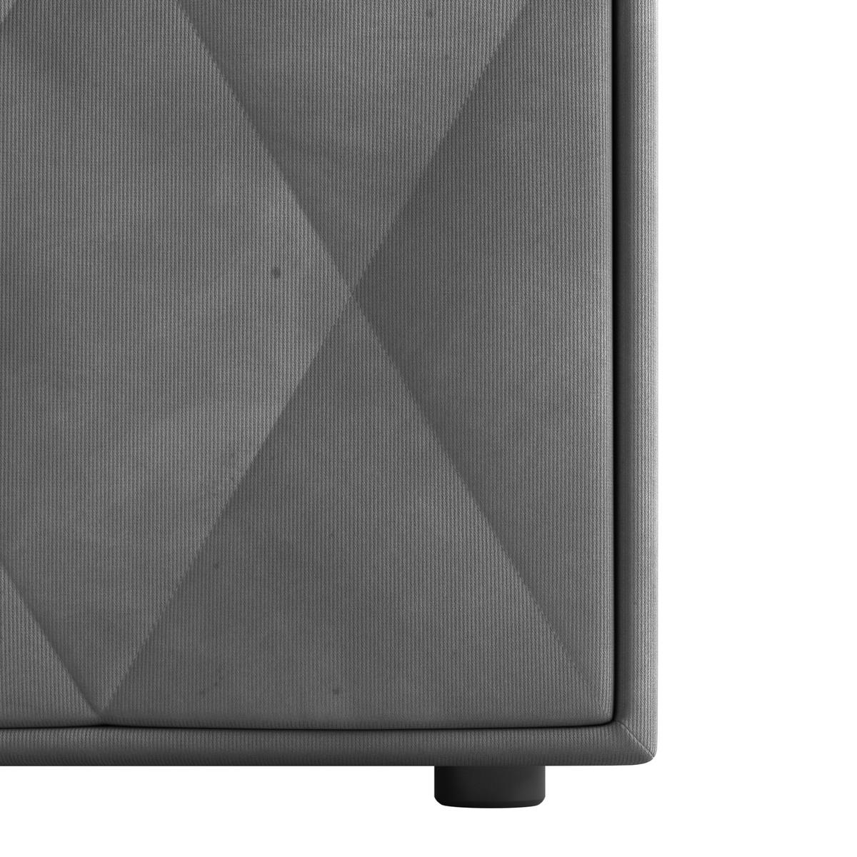 BOXSPRINGBETT 180/200 cm  in Hellgrau  - Hellgrau/Schwarz, Modern, Karton/Holzwerkstoff (180/200cm) - MID.YOU