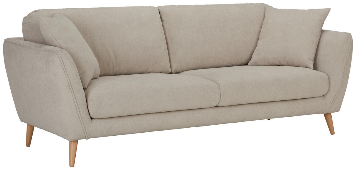 3-SITS SOFFA i flatväv beige  - beige/naturfärgad, Romantik / Lanthus, textil (215/70/47/97cm) - MID.YOU