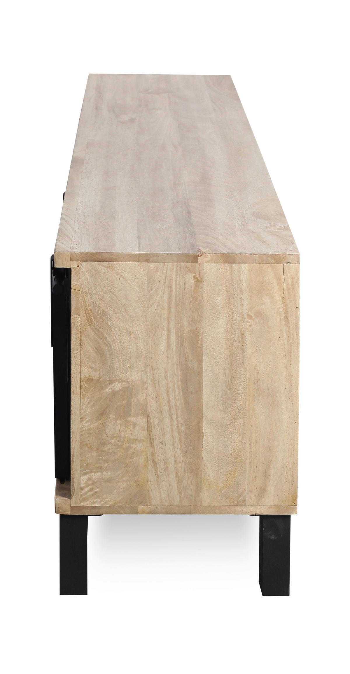 LOWBOARD  175/60/42 cm 2 Schublade(n) Typenauswahl, stehend, handgemacht  - Graubraun/Schwarz, LIFESTYLE, Glas/Holz (175/60/42cm) - Landscape