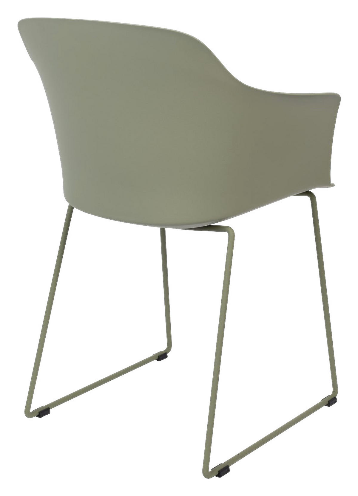ARMLEHNSTUHL  in softmatt  - Grün, Trend, Kunststoff/Metall (58/81,5/54cm) - Livetastic