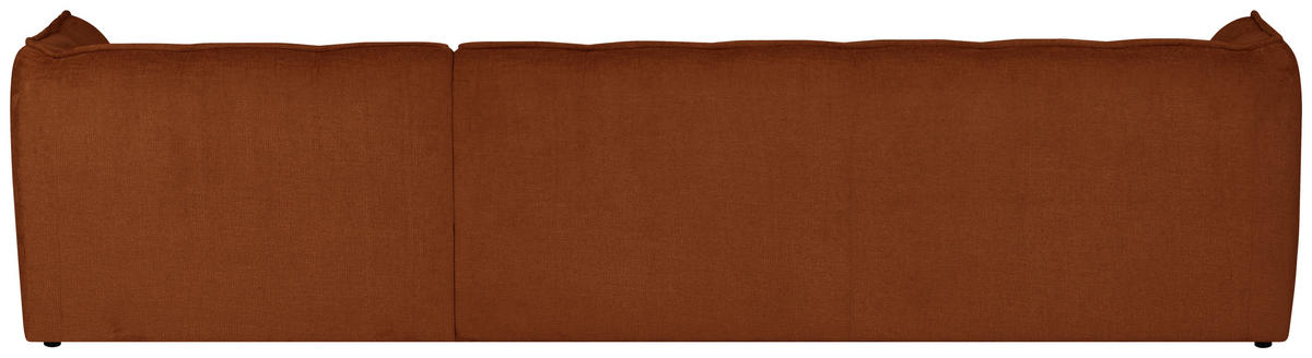 ECKSOFA LIVOLI in Chenille Rostfarben  306/160 cm  - Rostfarben/Schwarz, Design, Textil (306/160cm) - MID.YOU
