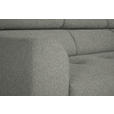 ECKSOFA in Struktur Hellgrau  280/205 cm  - Hellgrau/Schwarz, Design, Textil/Metall (280/205cm) - Xora