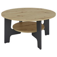 COUCHTISCH 80/80/42,2 cm rund Anthrazit, Eiche Artisan  - Anthrazit/Eiche Artisan, LIFESTYLE, Holzwerkstoff (80/80/42,2cm) - MID.YOU