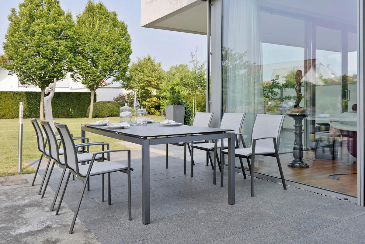 TISCHPLATTE 200/100/1,3 cm Kunststoff  - Grau, Design, Kunststoff (200/100/1,3cm) - Stern