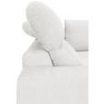 ECKSOFA Weiß Chenille  - Schwarz/Weiß, KONVENTIONELL, Textil/Metall (266/185cm) - Carryhome