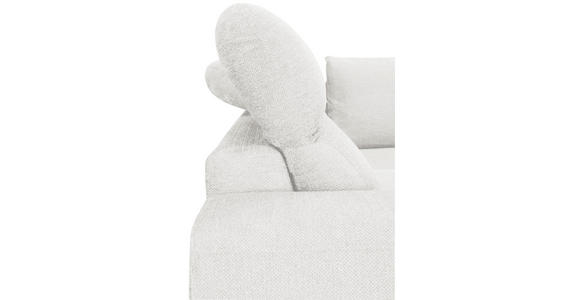 ECKSOFA Weiß Chenille  - Schwarz/Weiß, KONVENTIONELL, Textil/Metall (266/185cm) - Carryhome