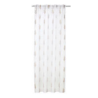 SCHLAUFENVORHANG halbtransparent  - Beige/Weiß, Basics, Textil (135/245cm)