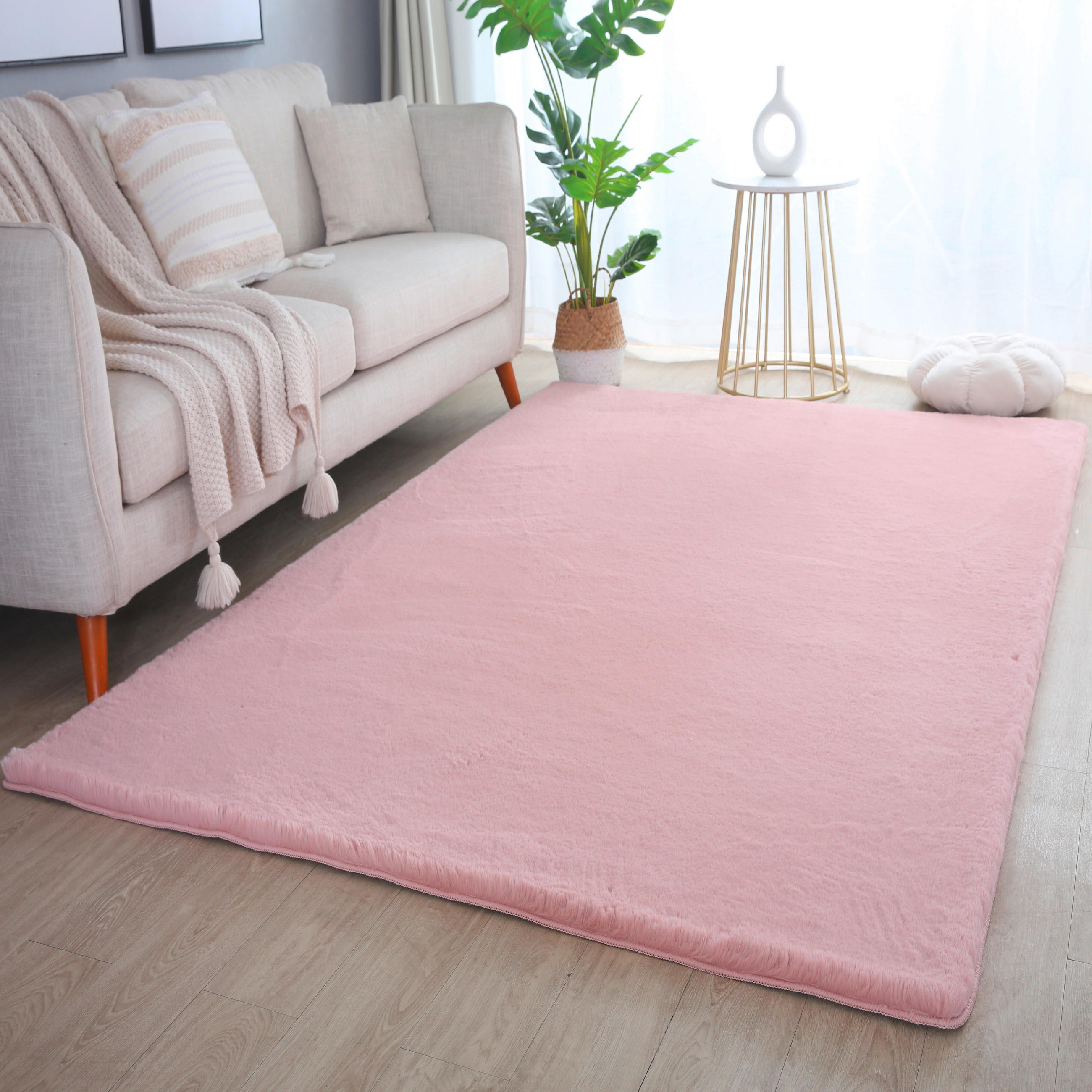 LÄUFER 80/250 cm Pouffy Rosa - Rosa, Basics, Textil (80/250cm)