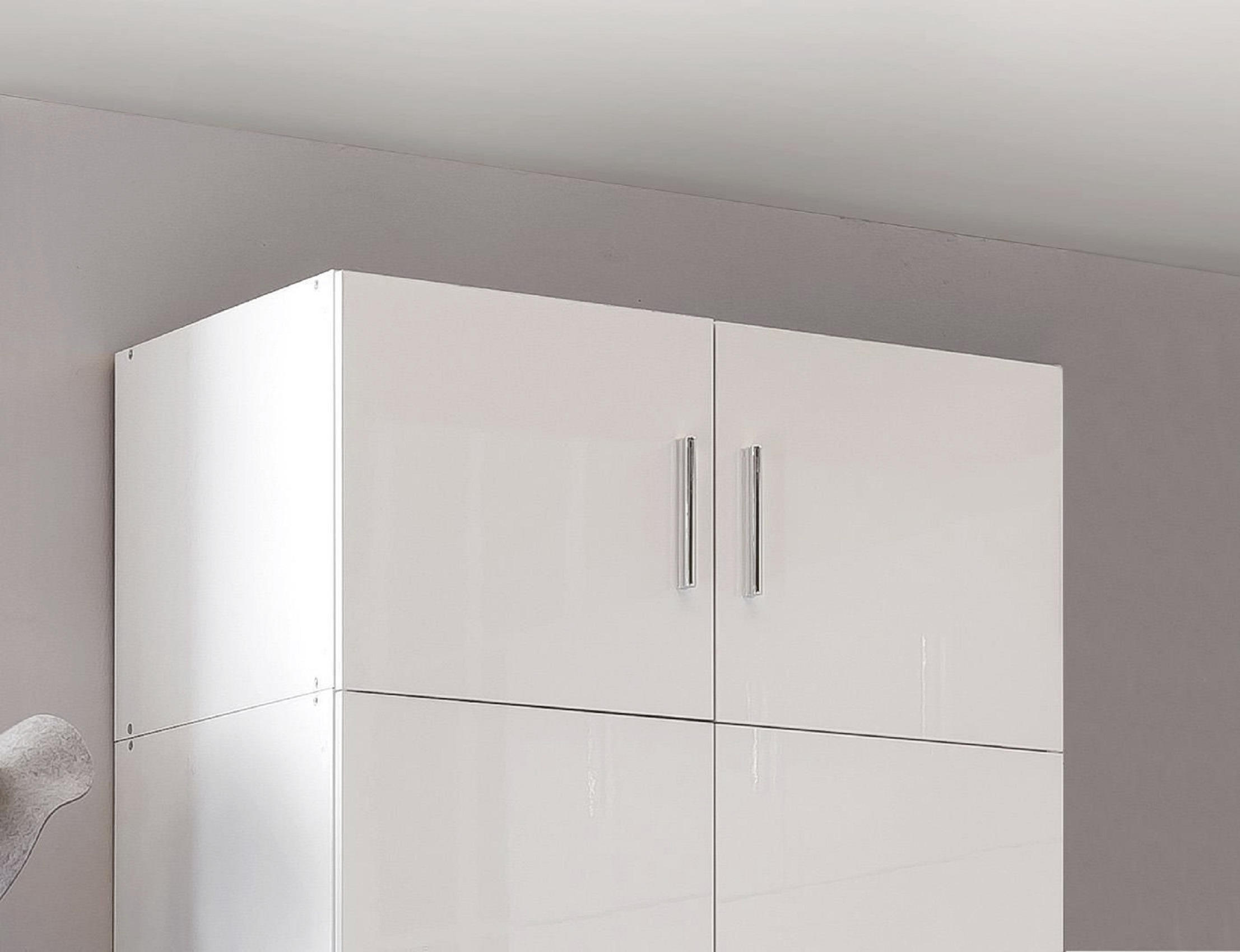 AUFSATZSCHRANK Weiß - Chromfarben/Weiß, KONVENTIONELL, Kunststoff (80/40/54cm) - Xora