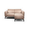 2-SITZER-SOFA Chenille Rosa  - Schwarz/Rosa, Design, Textil/Metall (180/86/86-94cm) - SENSOO