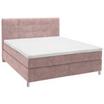 BOXSPRINGBETT 160/200 cm  in Altrosa  - Chromfarben/Altrosa, KONVENTIONELL, Kunststoff/Textil (160/200cm) - Voleo