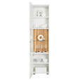 VITRINE in massiv Wildeiche Weiß, Eichefarben - Eichefarben/Anthrazit, Design, Glas/Holz (50/202,8/42cm) - Novel