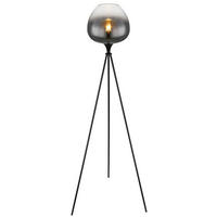STEHLEUCHTE 65/145 cm    - Schwarz, Design, Glas/Metall (65/145cm) - Globo