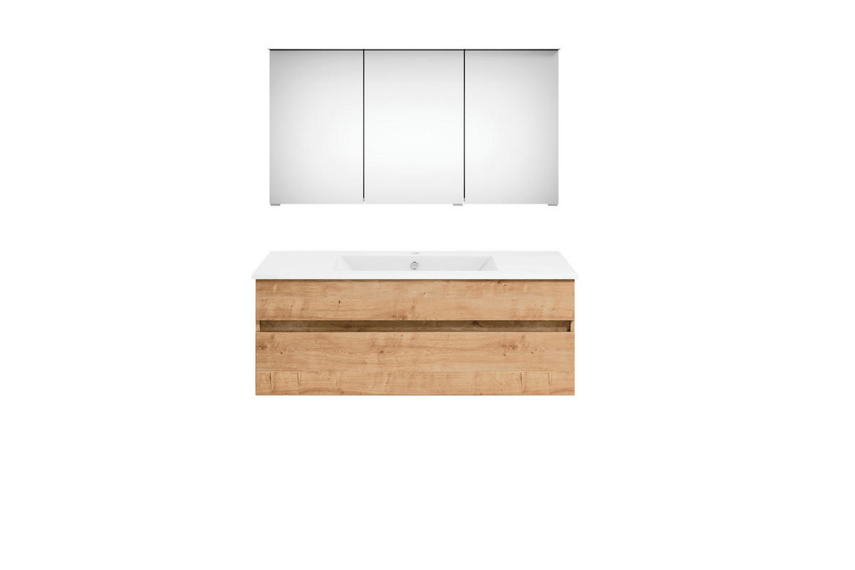 BADEZIMMER  in 120 cm  - Eichefarben/Weiß, KONVENTIONELL, Holzwerkstoff (120cm) - Puris