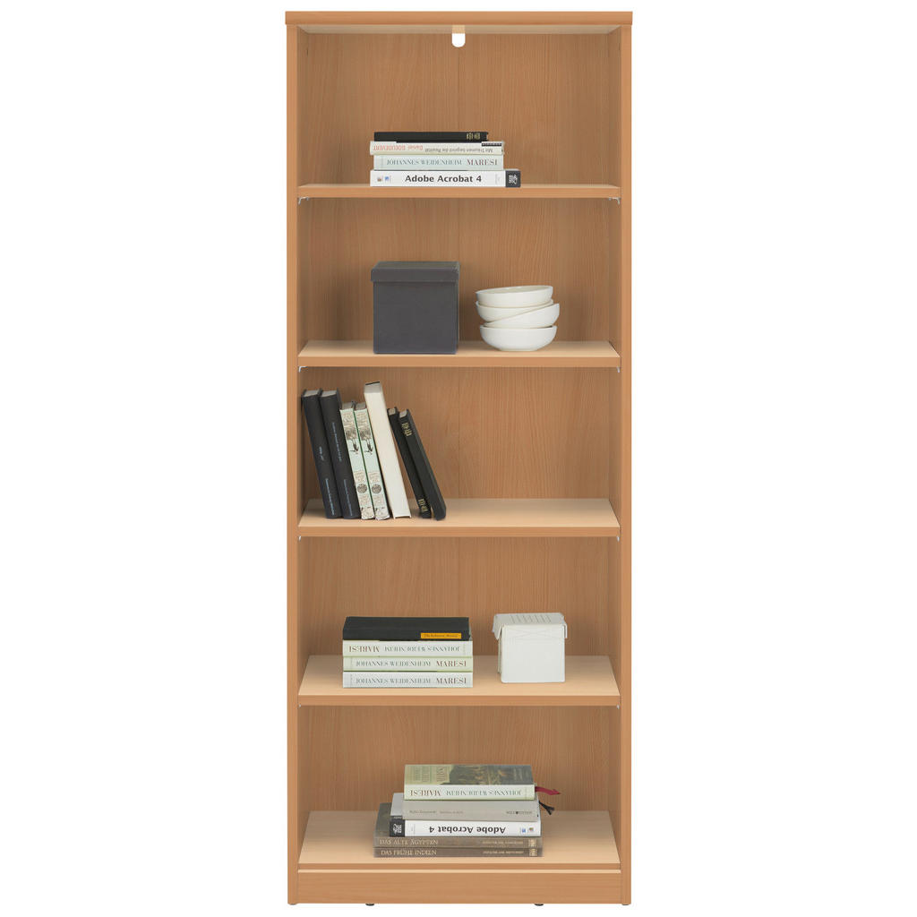 Thumbnail - Xora Regal, Buche, Holzwerkstoff, 4 Fächer, 55x148x36 cm, Wohnzimmer, Regale, Bücherregale