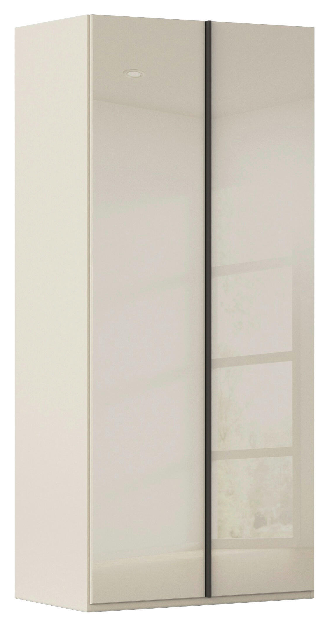 DREHTÜRENSCHRANK 101/235/61 cm,  in Champagner, 2-türig  - Champagner/Graphitfarben, Basics, Glas/Holzwerkstoff (101/235/61cm) - Novel