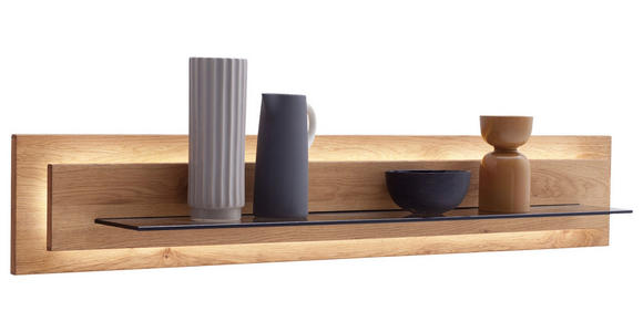 WANDBOARD 150/26/24 cm - Wildeiche, Design, Glas/Holz (150/26/24cm) - Novel