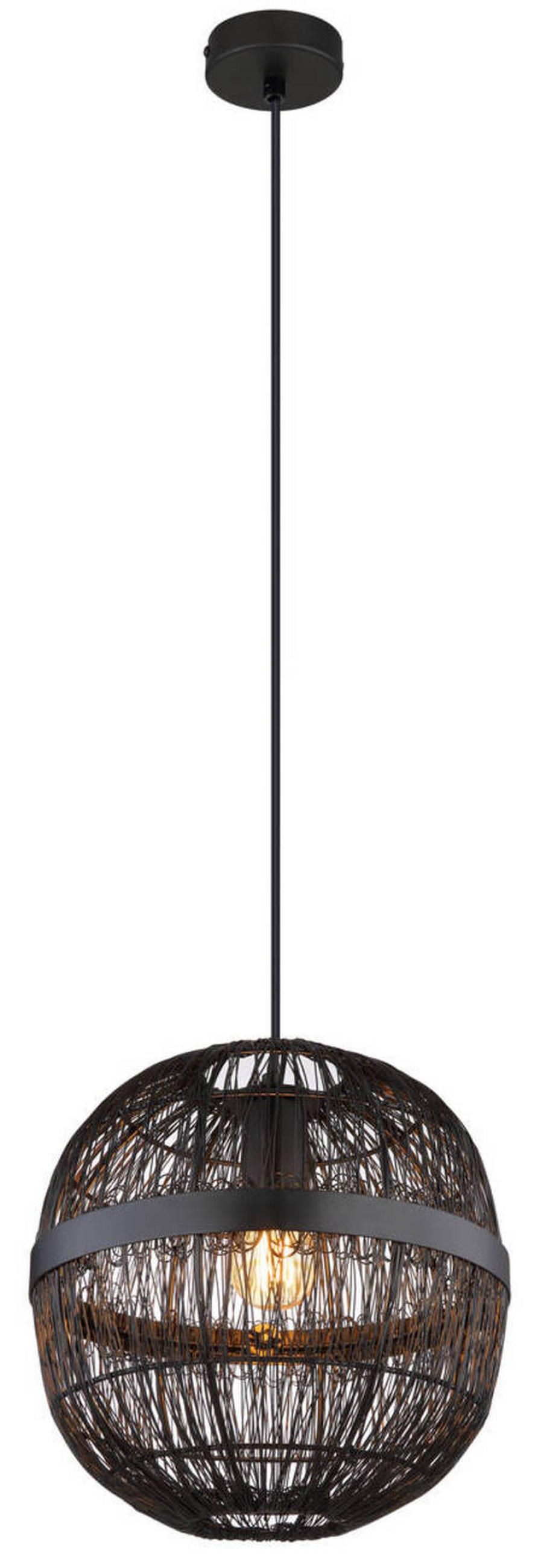 VISEČA SVETILKA        30/120 cm      E27 - črna, Basics, kovina (30/120cm) - Globo